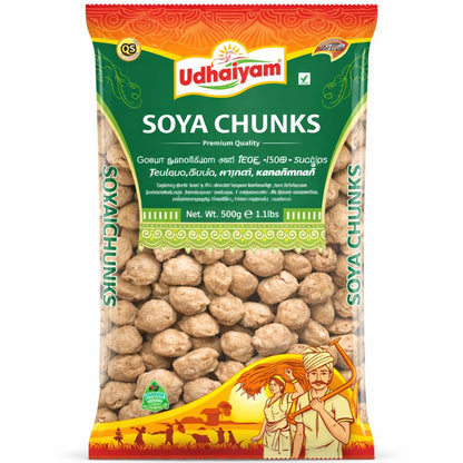 Soja Texturizada extra gruesa | Soya Chunks 500g Udhaiyam