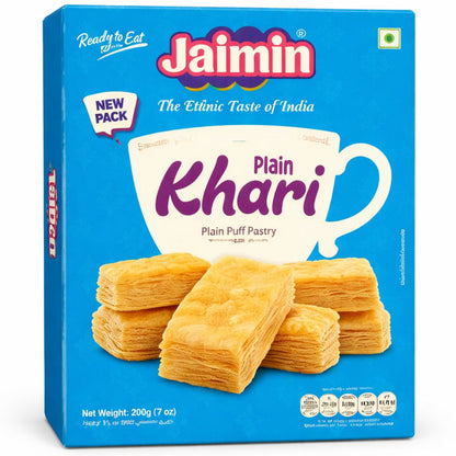 Pasteles salados de Hojaldre y Plano | Khari Puff (Biscuits) Plain 200g Jaimin