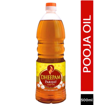Aceite de lámpara para Pooja | Traditional Pooja Oil | Lamp Oil for Pooja 500ml Dheepam