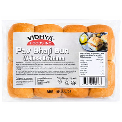 Panecillo suave para Pav Bhaji | Pav Bhaji Bun Pav 500g/ 12pcs. Vidhya