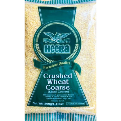 Trigo Triturado (Bulgur) | Crushed Wheat Coarse | Lapsi Coarse (Daliya) 500g Heera