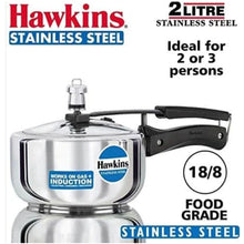 Cargar imagen en el visor de la galería, Olla de presion | Pressure Cooker (Stainless Steel) Hawkins 2Ltr. (Gas+Induccion) HSS20