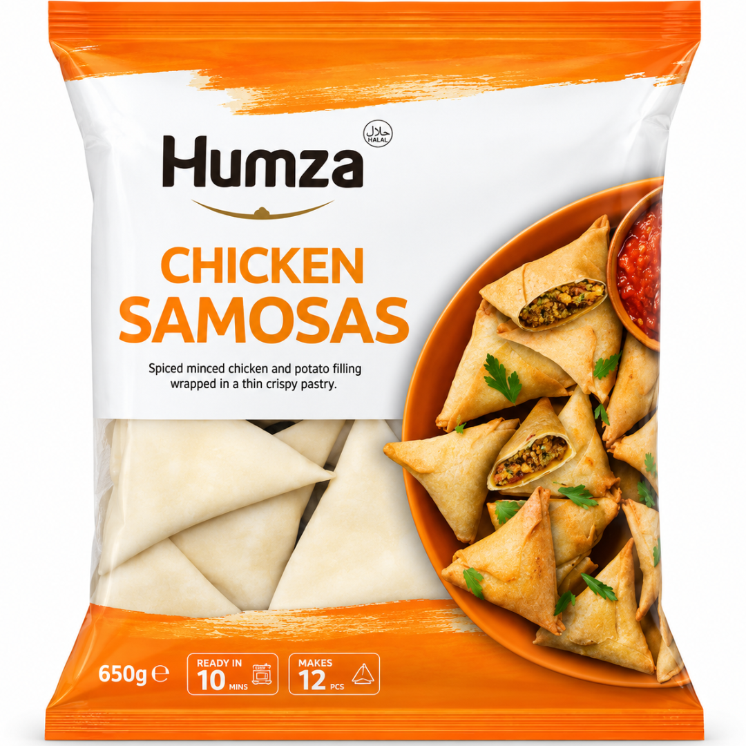 Chicken Samosa Ready to Eat | Chicken Samosa 650g/20 pcs. Humza