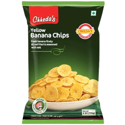 Aperitivos Plátano Chips de salados | Yellow Banana Chips 170g Chheda's