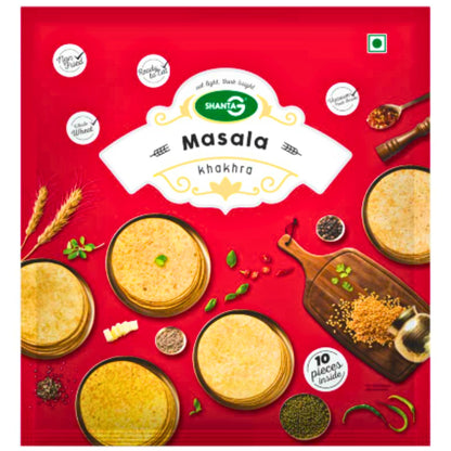 Aperitivos Khakhra de especias | Khakhra Masala 200g Shanta G