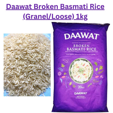 Arroz Basmati Roto | Broken Basmati Rice XXL (Granel /Loose) -1kg Daawat