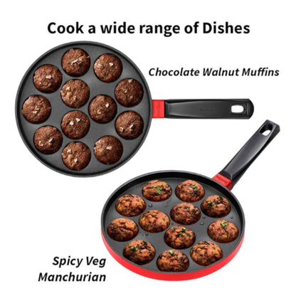 Sartén para Appe con Tapa de Vidrio | Appe Pan Nonstick with Glass Lid, 12 Cups 22cm (NAPE22G) Hawkins