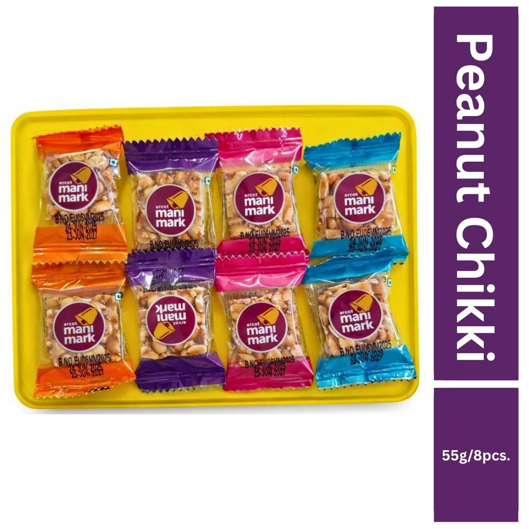 Dulce Turrón de Cacahuetes | Chikki Peanut 55g/8pcs. Manimark
