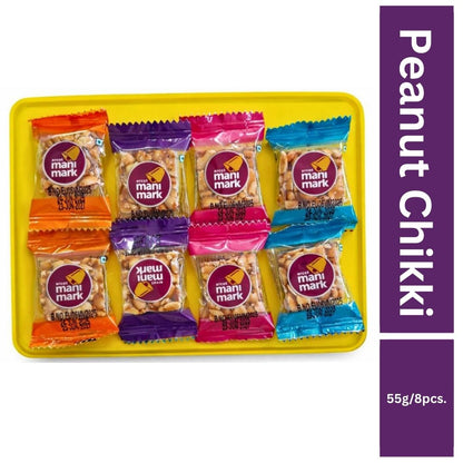 Dulce Turrón de Cacahuetes | Chikki Peanut 55g/8pcs. Manimark