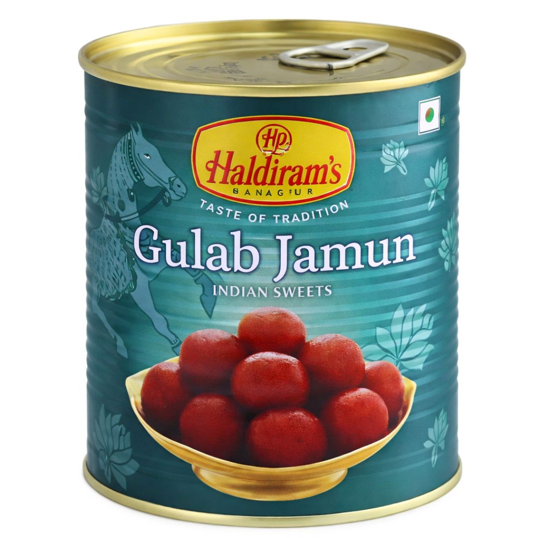 Dulce Bolas de leche frita en sirope con agua de rosas | Gulab Jamun 1kg Haldiram