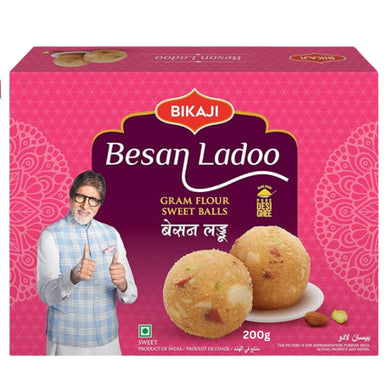 Dulce Bolas de Harina de Garbanzo (Ladoo) | Besan Ladoo 200g Bikaji