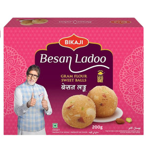 Dulce Bolas de Harina de Garbanzo (Ladoo) | Besan Ladoo 200g Bikaji