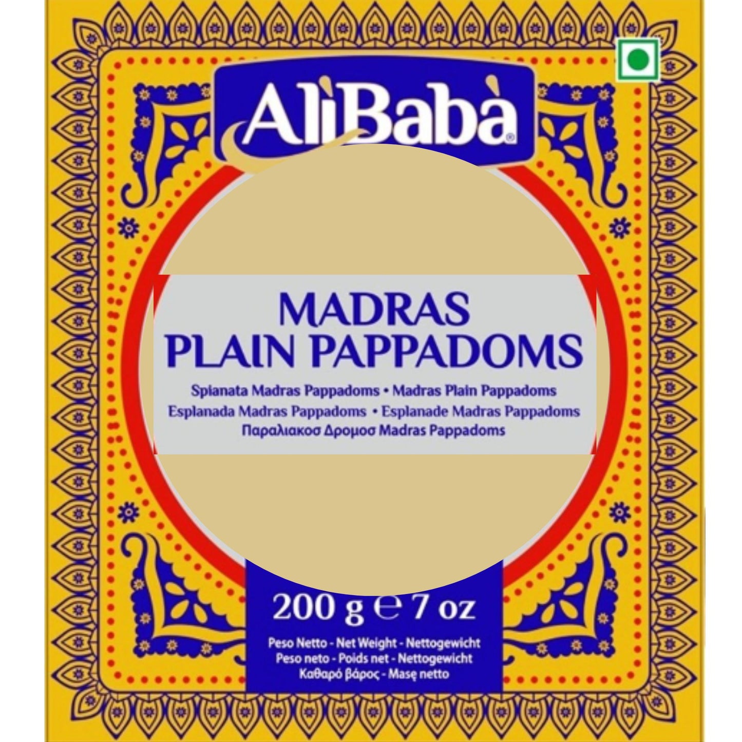 Papadum Madras Plain | Madras Plain Papad 200g ab