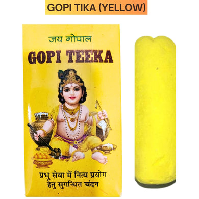 Sandalo Puro | Sandalwood Yellow Tika | Pure Gopi Chandan Tika (Yellow) 65g Jai Gopal