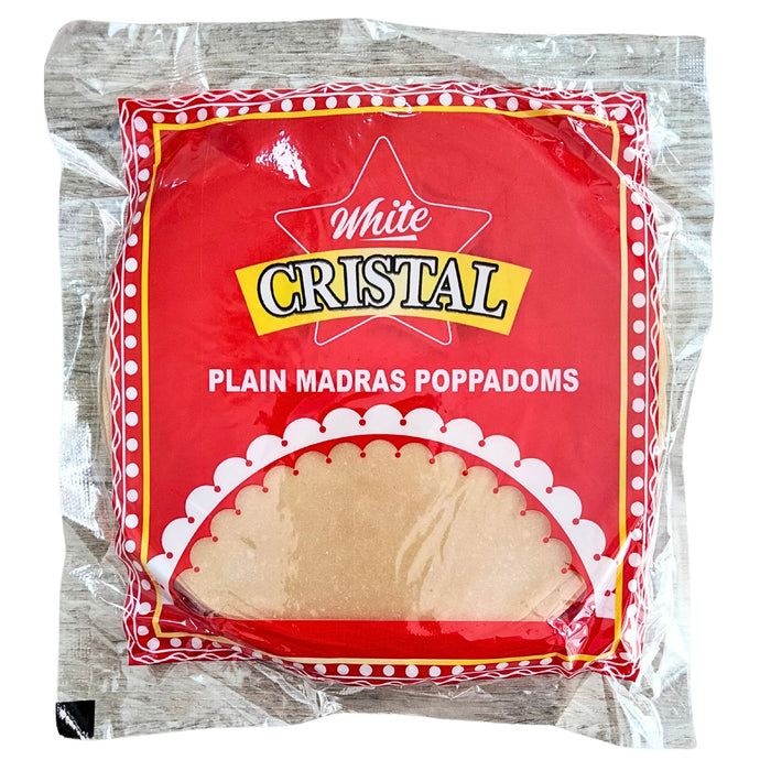 Papadum Madras Plain | Madras Plain Papad 200g White Cristal