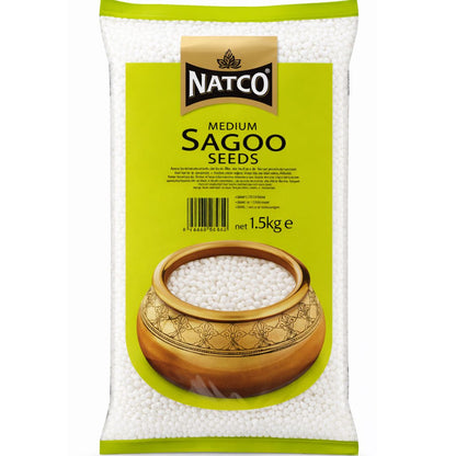 Semillas de Sago (Tapioca) | Sago Seeds | Sabudana M. 1.5kg Natco