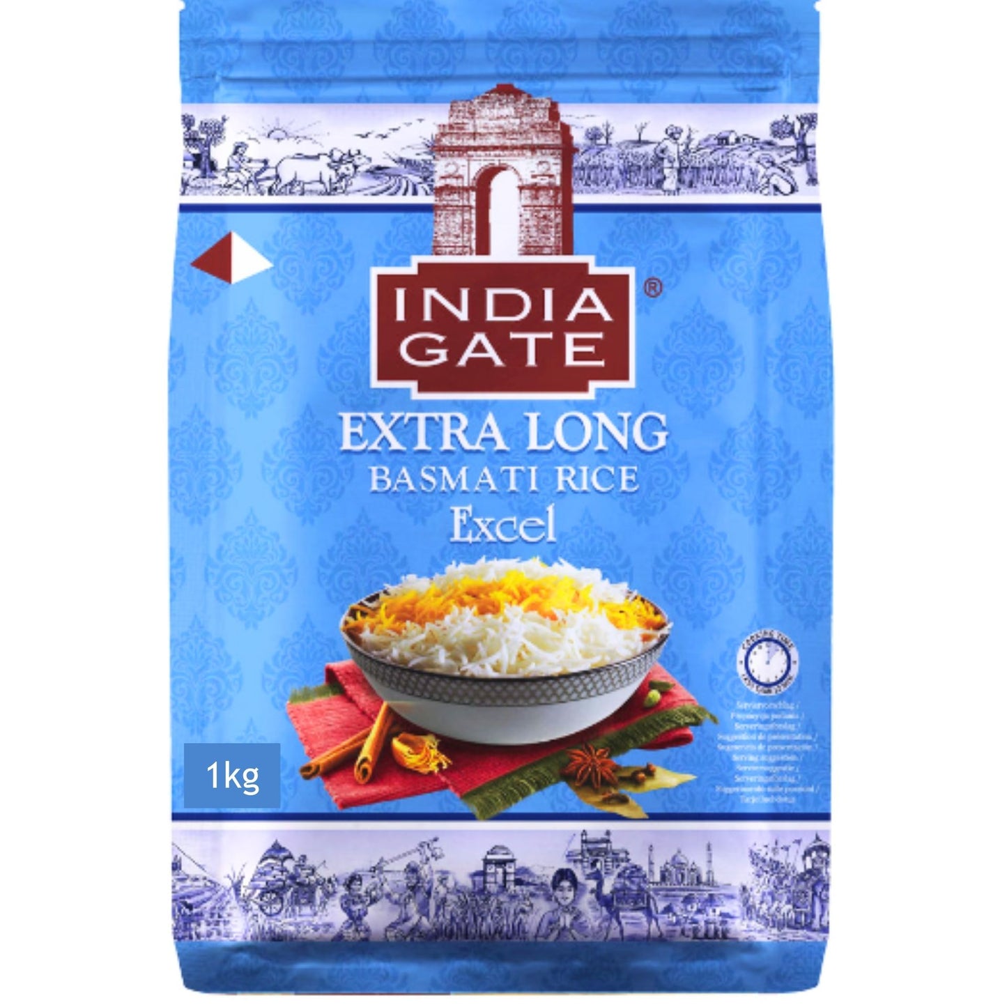 Arroz Basmati  "India Gate Ex Long Excel" | Basmati Rice 1kg "India Gate Ex Long Excel"