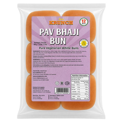 Panecillo suave para Pav Bhaji | Pav Bhaji Bun (Pure Vegetarian) 500g/ 12pcs. New Krunch