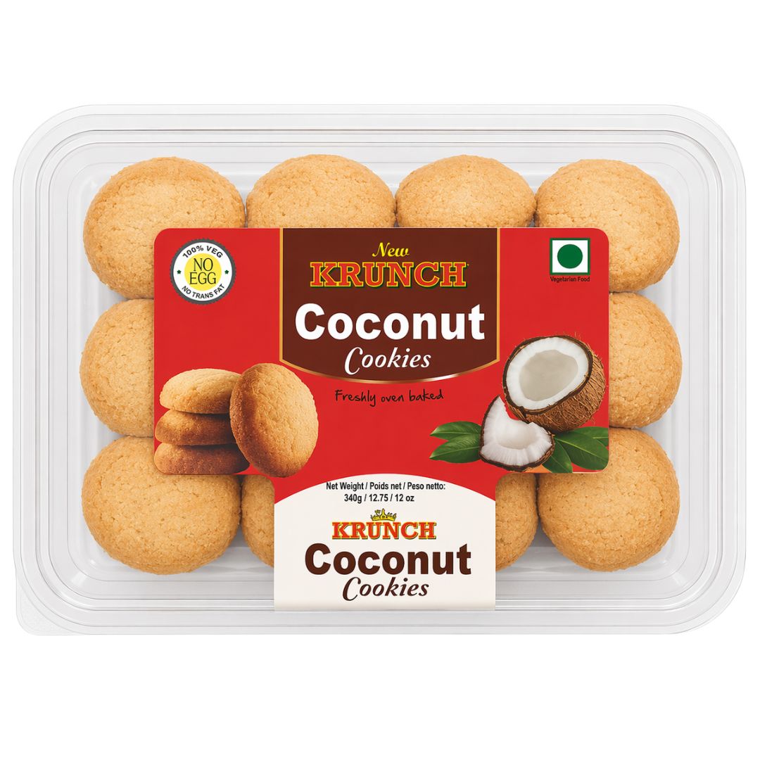 Galletas de Coco | Coconut Cookies (Vegetarian) 340g New Krunch