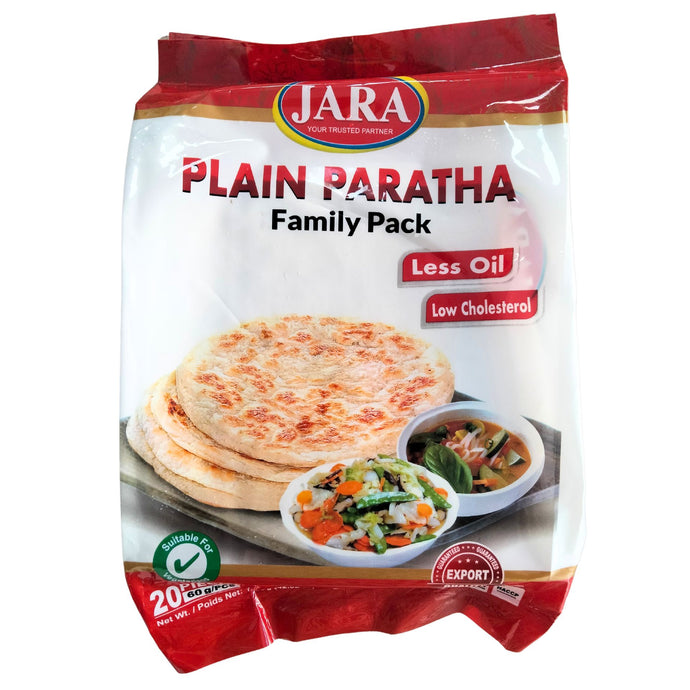 Pan plano Indio Paratha | Plain Paratha (Frozen) Family Pack 1.2kg/20pcs. Jara