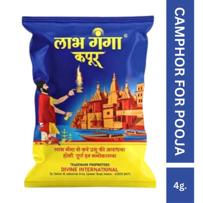 Camphor Evaporated for Pooja 4g Labh Ganga