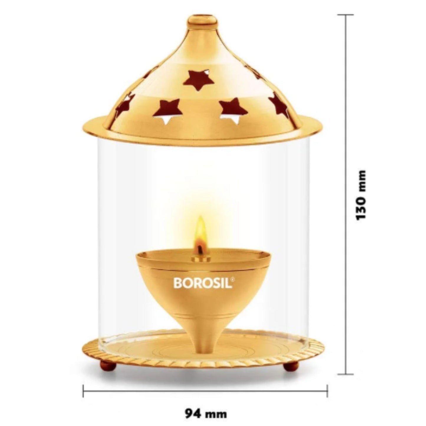 Diya (lámpara) de Mesa de Latón Akhand para Pooja | Akhand Brass Diya (Small) for Pooja
