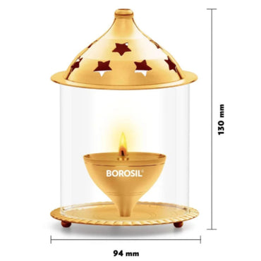 Diya (lámpara) de Mesa de Latón Akhand para Pooja | Akhand Brass Diya (Small) for Pooja