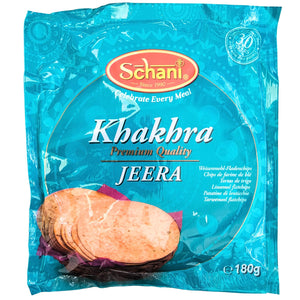 Aperitivos Khakhra | Khakhra Jeera (Cumin) 180g Schani