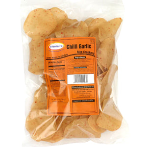 Papadum de arroz de Ajo Chile | Chilli Garlic Rice Crakers | Rice Papdi Chilli Garlic (Khichiya) 200g Maniarr's