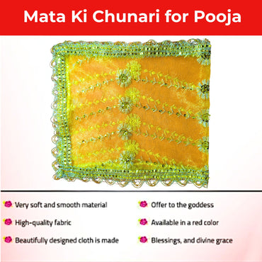 Paño rojo para Pooja | Red Mata ki chunri for Pooja (Medium)