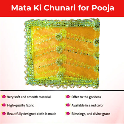 Paño rojo para Pooja | Red Mata ki chunri for Pooja (Medium)