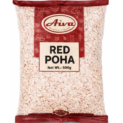 Copos de Arroz rojo | Red Rice Flakes | Red Poha 500g Aiva