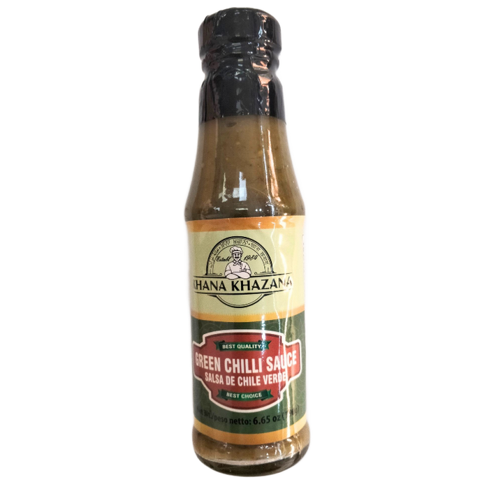 Salsa de Chile Verde Picante | Green Chilli Sauce 190g Khana Khazana
