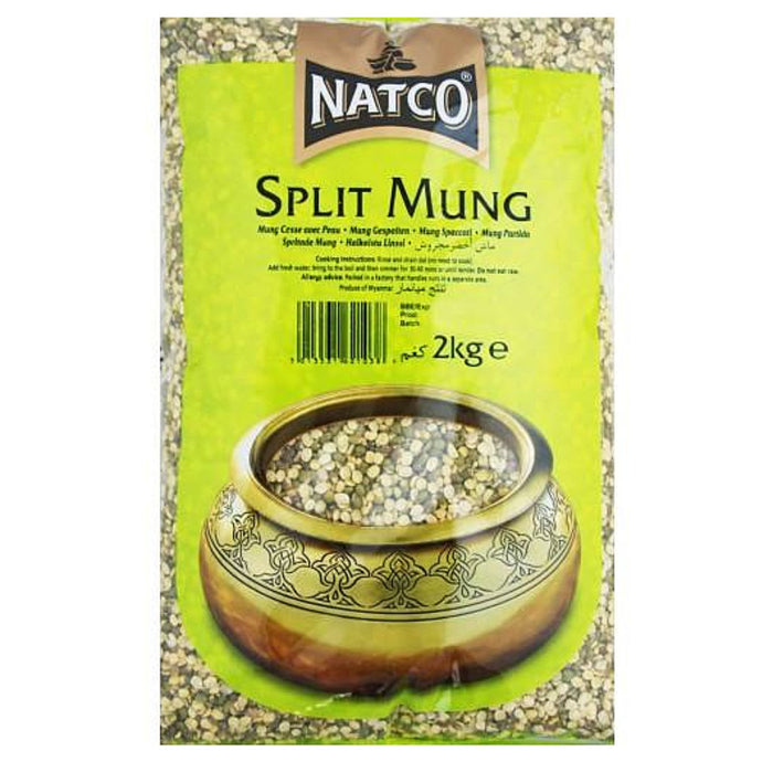 Judias Mungo Verdes Partidas (Vigna radiata) | Split Mung Lentils 2kg Natco