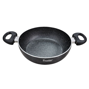 Sartén profunda | Kadai Aluminium Non-Stick 24 Cm-2.4 L in Maroon & Black (Gas+Induccion) Prestige