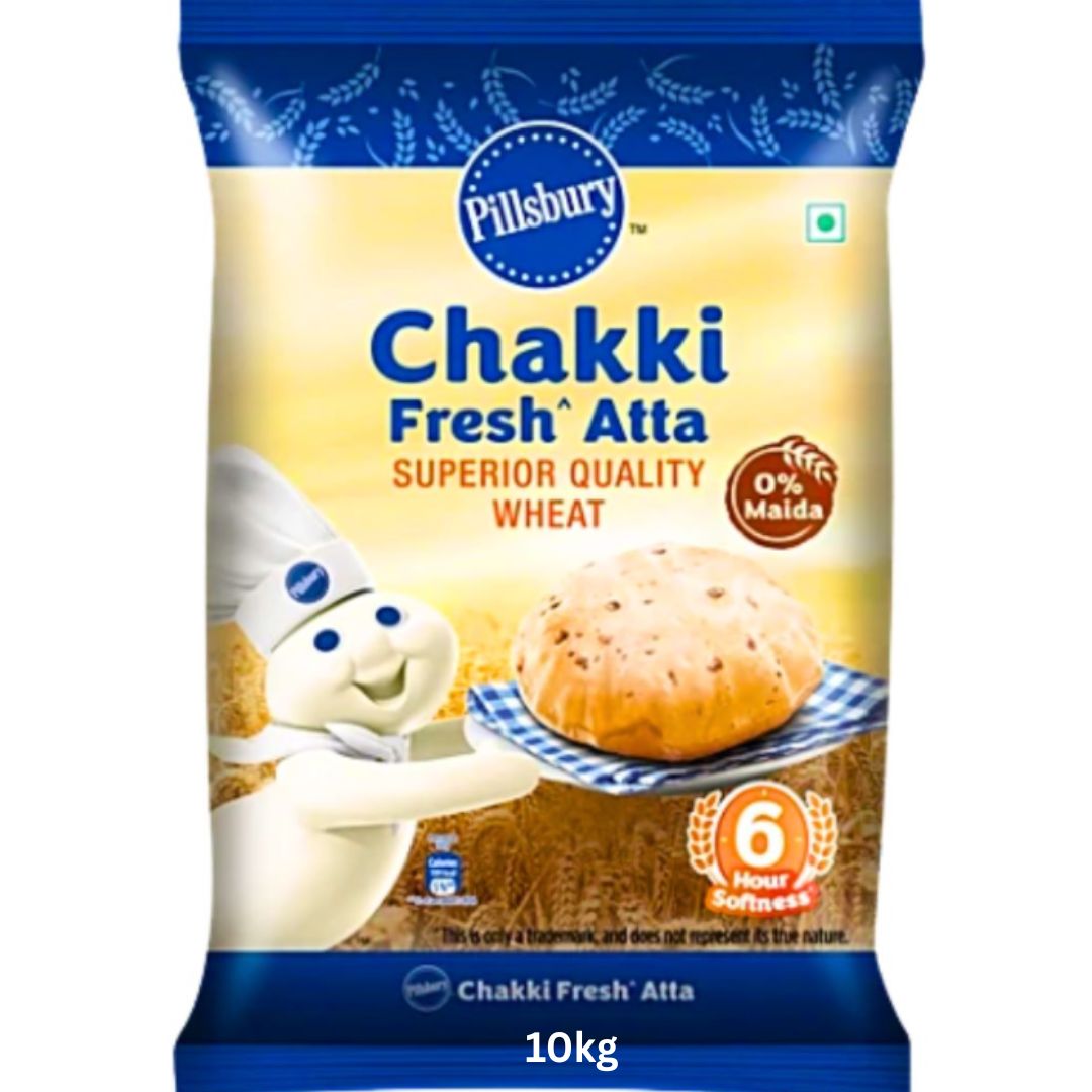 Harina de trigo para Chapati | Wheat Flour for Chapati 10kg Pillsbury Chakki Atta