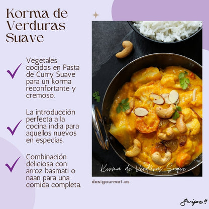 "Discover the comforting creaminess of Vegetable Korma cooked with Patak's Mild Curry Paste, an ideal recipe for families. Available at Woolworths, Tesco, and Coles, this mild curry paste enriches every dish with authentic flavors without overpowering spices."
