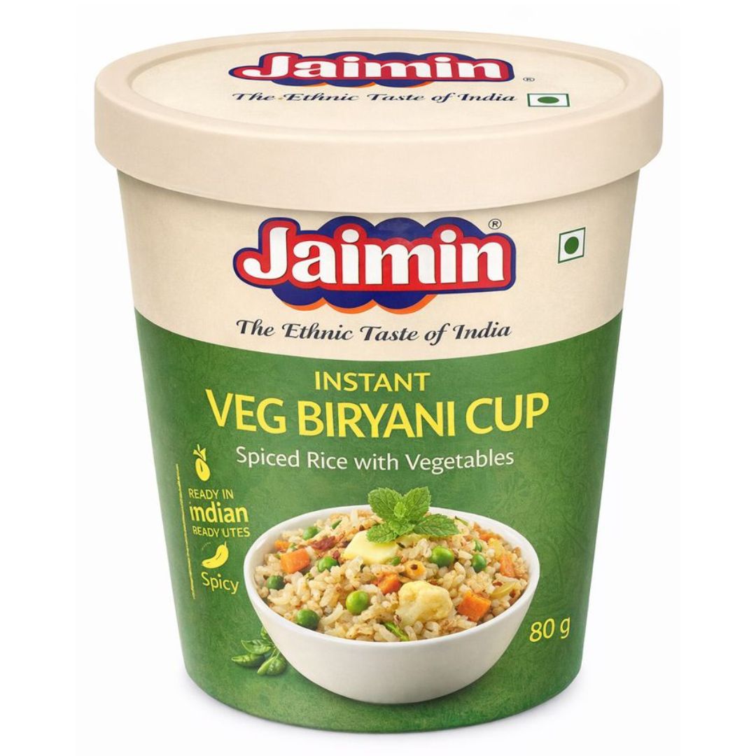 Comida instantánea arroz especiado con verduras | Instant Veg Biryani Cup 80g Jaimin
