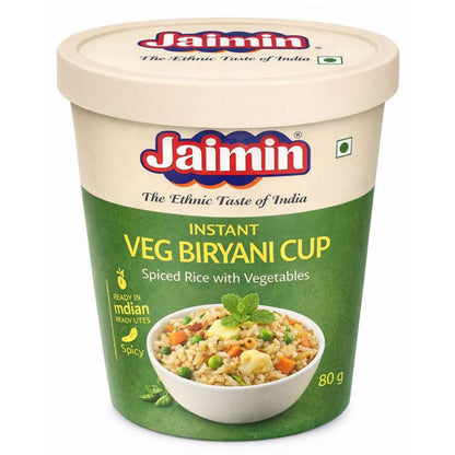 Comida instantánea arroz especiado con verduras | Instant Veg Biryani Cup 80g Jaimin
