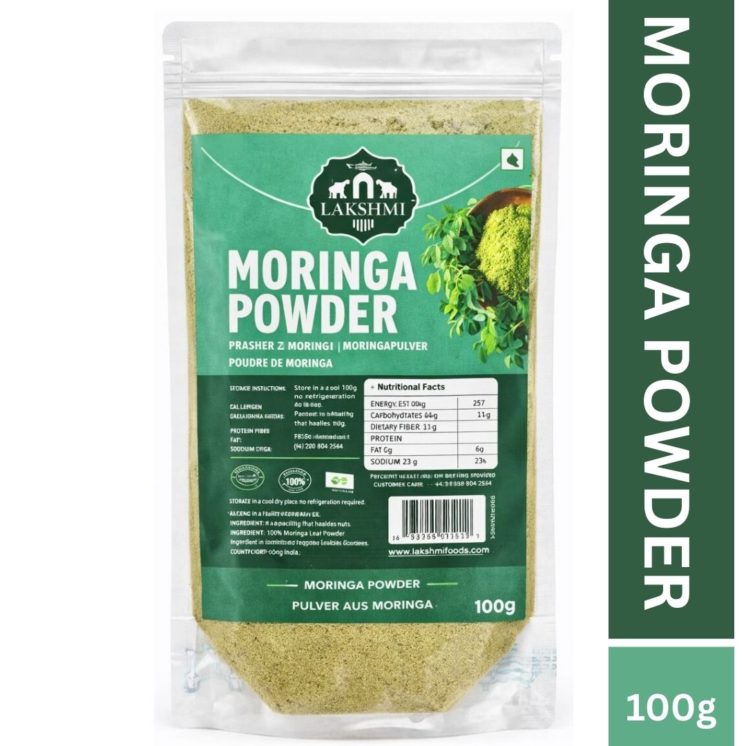 Polvo de Moringa | Moringa Leaf Powder (Drumstick) 100g Lakshmi