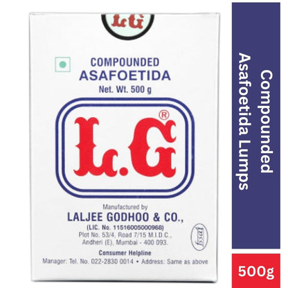 Asafétida en grumos compuestos | Asafoetida | (Hing) Compounded Asafoetida Lumps 500g (BB-Mar'26) L.G