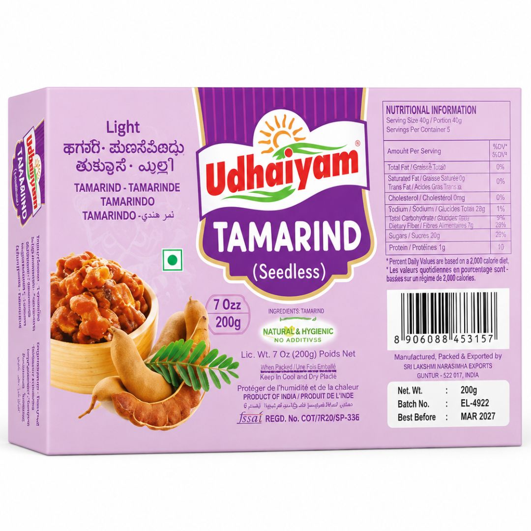 Tamarindo sin semillas | Tamarind Seedless 200g Udhaiyam