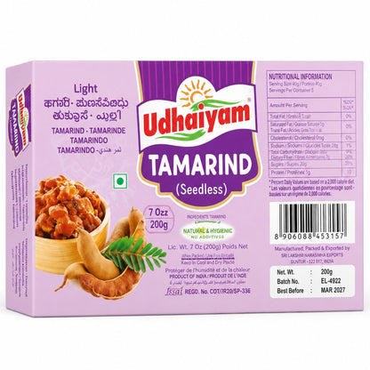 Tamarindo sin semillas | Tamarind Seedless 200g Udhaiyam