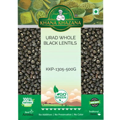 Frijol negro (Vigna mungo) | Whole Urid Beans 500g Khana Khazana