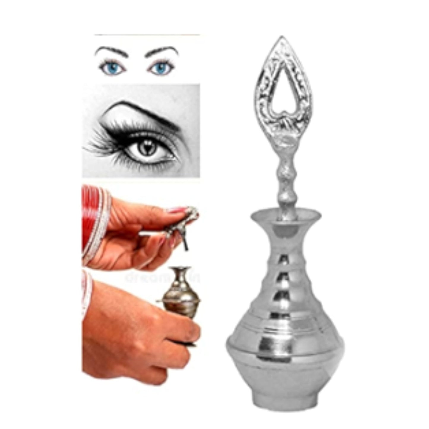 Surmadani to apply Surma (Kohl for eyes) | Surma Dani only (not Surma powder) Stainless steel