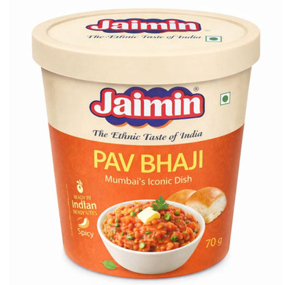 Comida instantánea de verduras estofadas con especies | Instant Bhaji (Pav) Cup 65g Jaimin