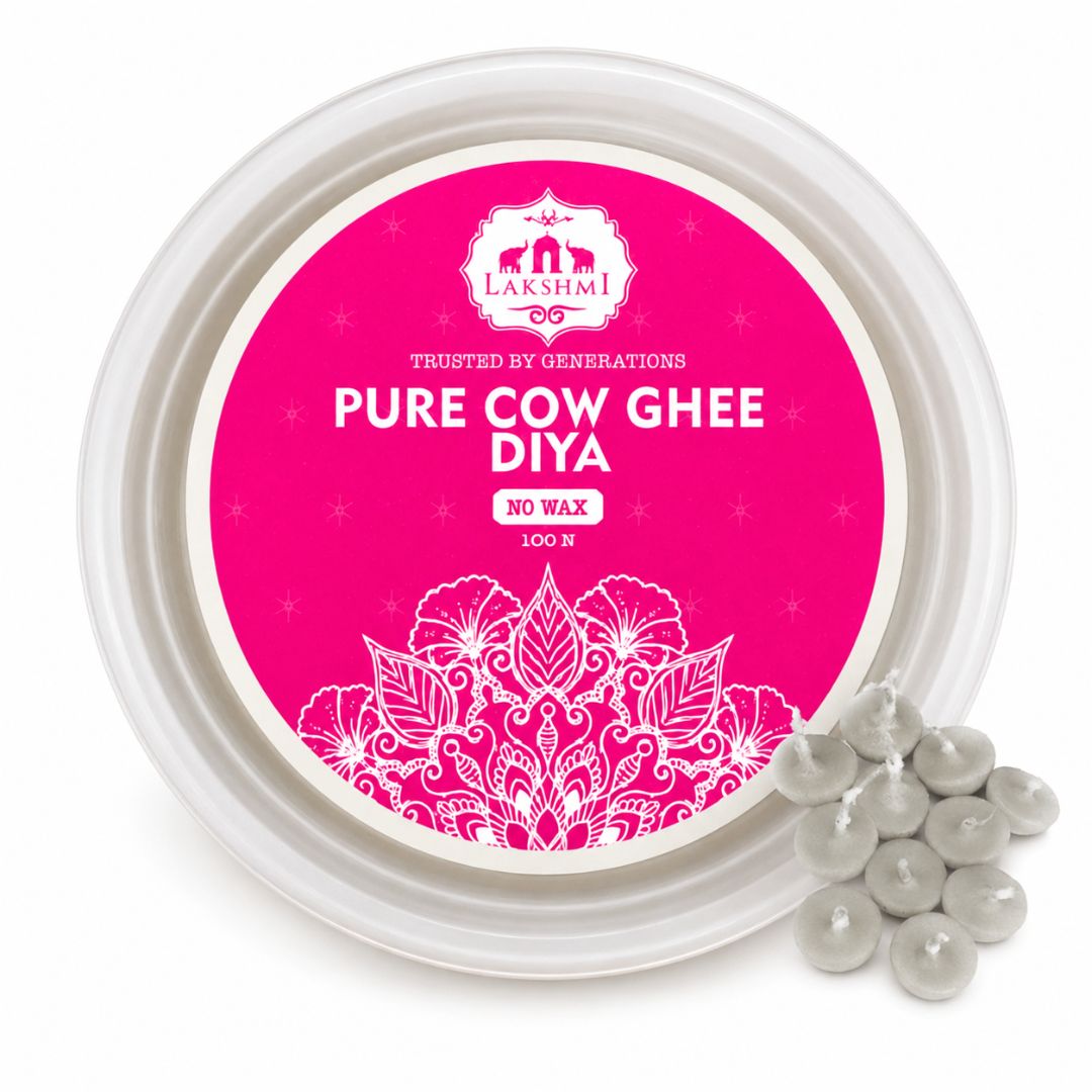 Mechas hechas con Pure Cow Ghee para lamparillas | Jyot made by Pure Cow Ghee White 50 N. Lakshmi