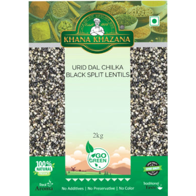Frijol negro Partido (Vigna mungo) | Split Urid dal 2kg Khana Khazana
