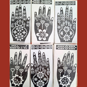 Plantillas de tatuajes de henna (Mehandi) | Henna Tattoo (Mehandi) Stencils design stickers 1pcs.
