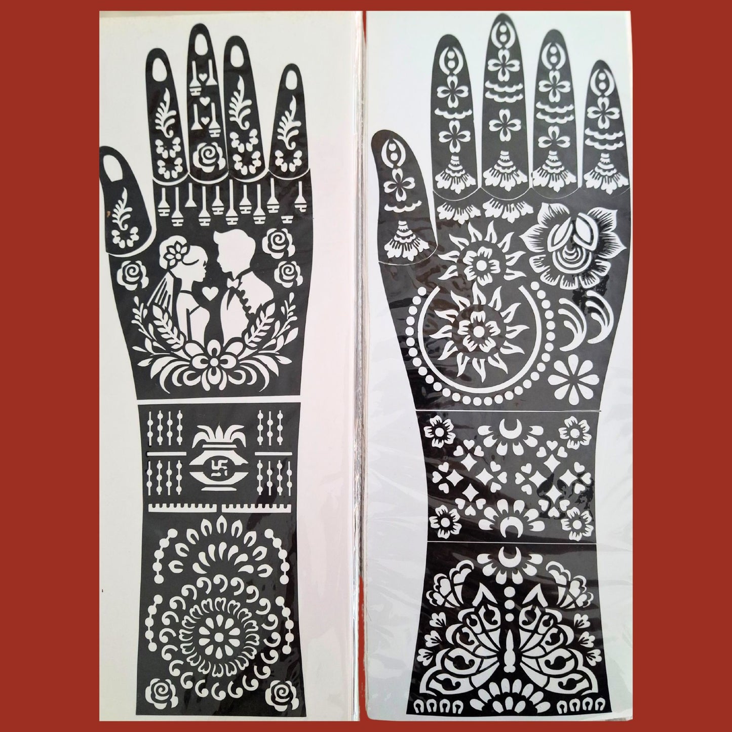 Plantillas de tatuajes de henna | Henna Tattoo (Mehandi) Stencils design stickers 1pcs.